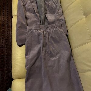 Vintage lilac suede women’s pant suit